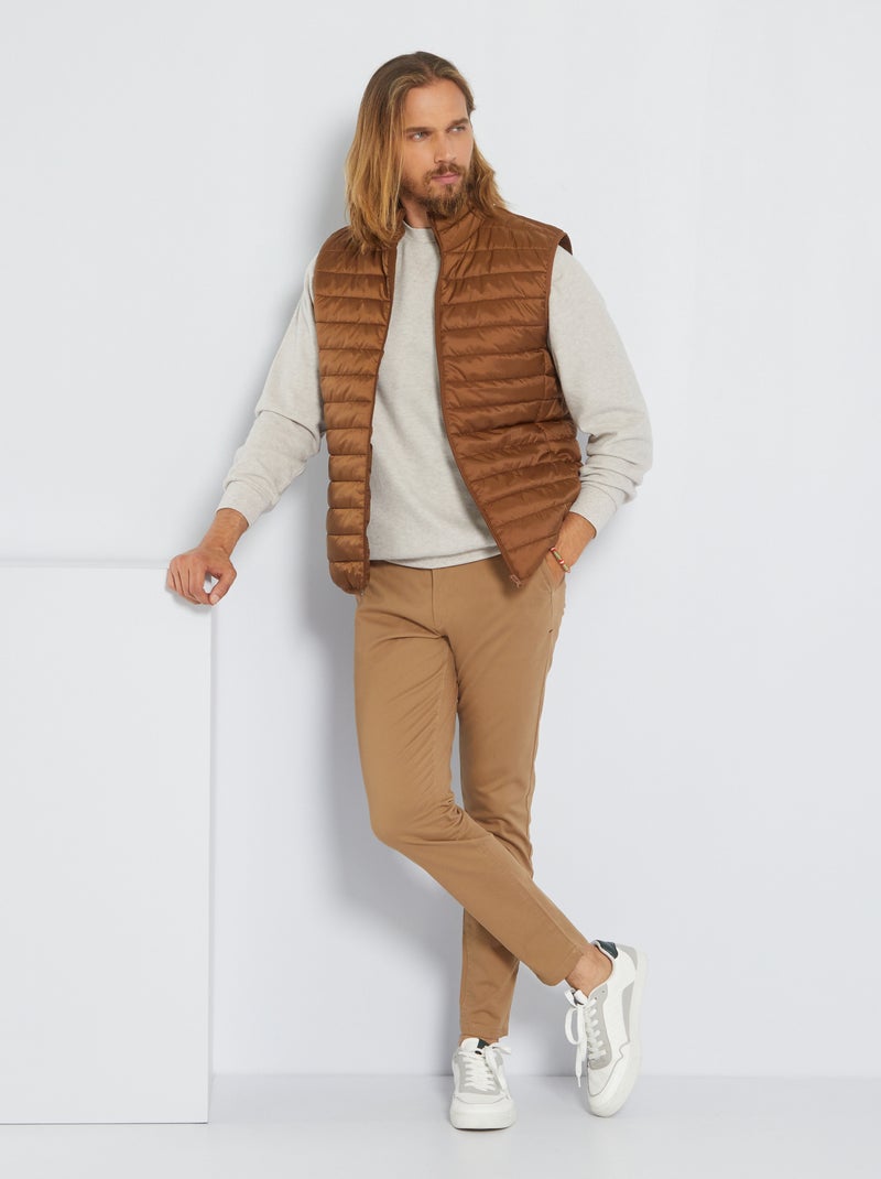 Calças chino skinny L30 BEGE - Kiabi