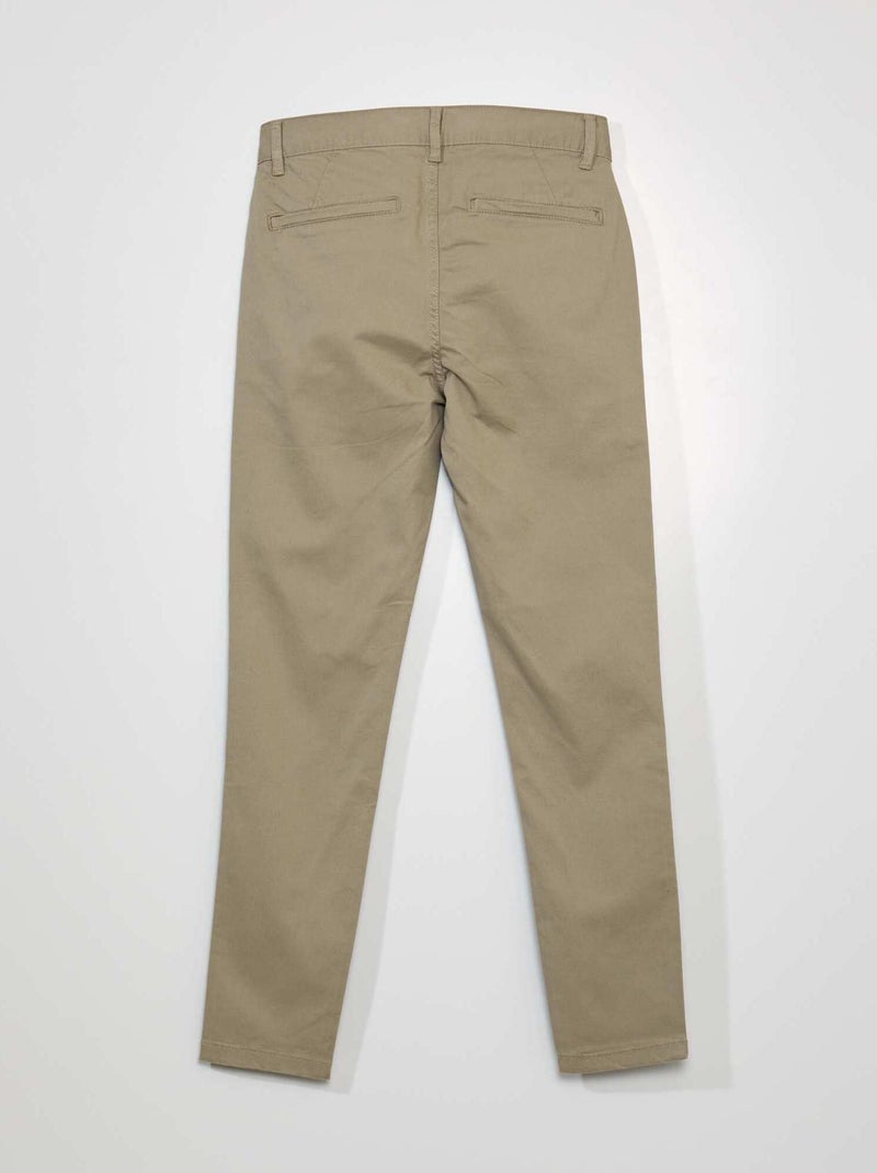 Calças chino skinny L30 BEGE - Kiabi