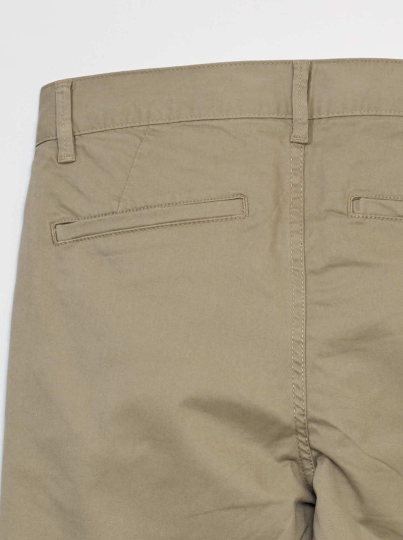 Calças chino skinny L30 BEGE - Kiabi
