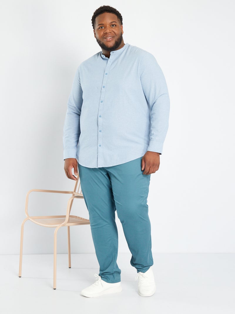 Calças chino slim  - L32 AZUL - Kiabi