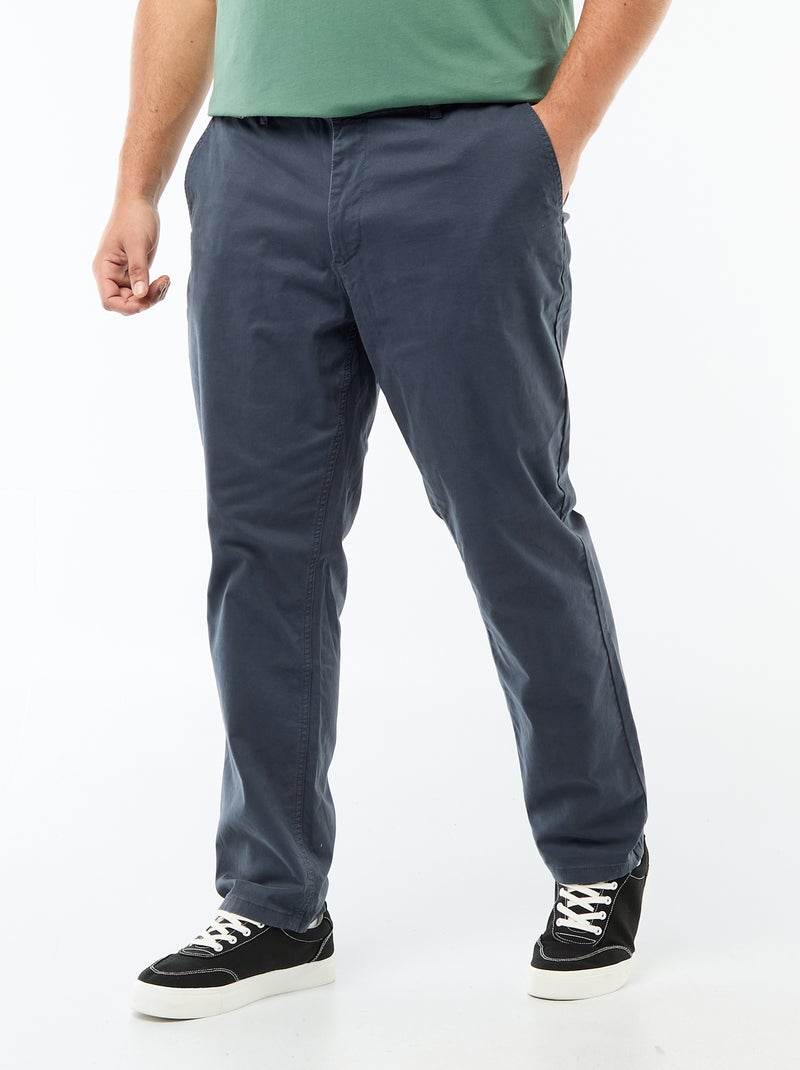 Calças chino slim  - L32 Azul - Kiabi