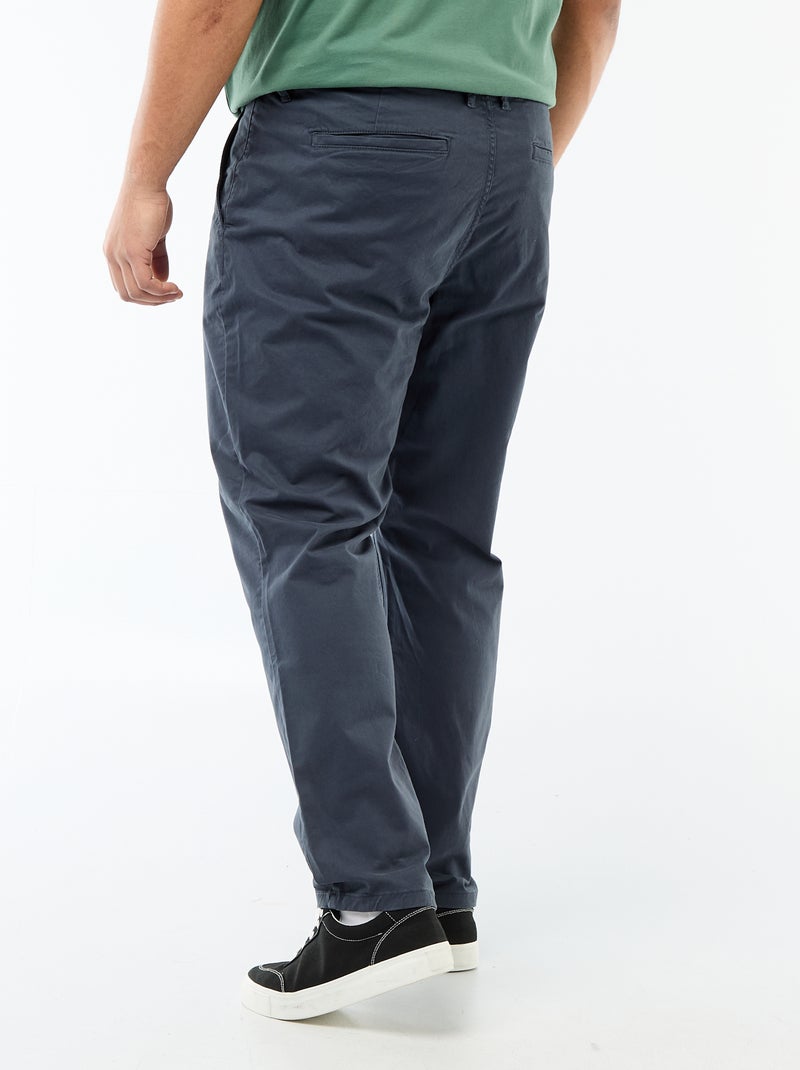 Calças chino slim  - L32 Azul - Kiabi