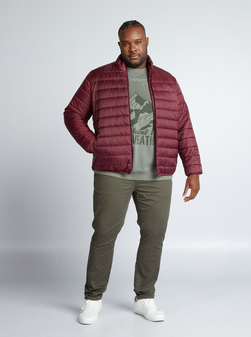 Calças chino slim  - L32 CAQUI - Kiabi