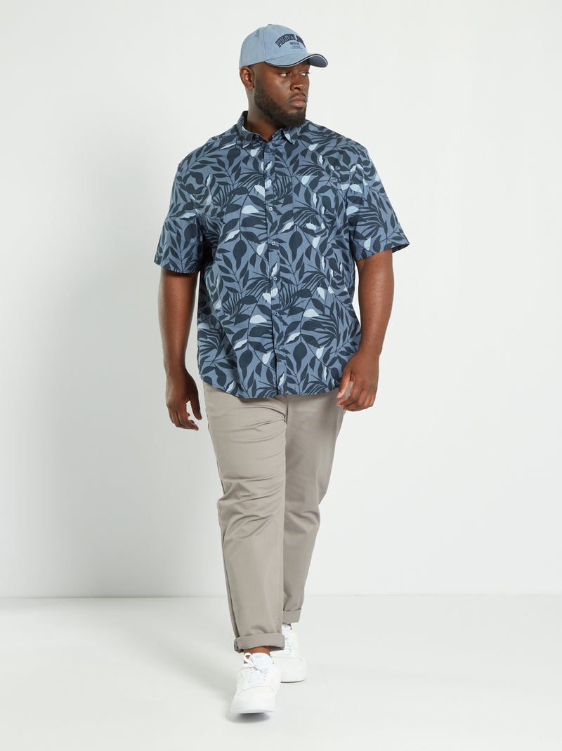Calças chino slim  - L32 CINZA - Kiabi