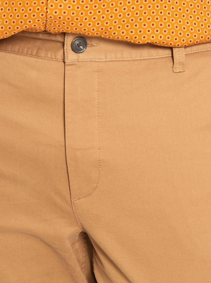 Calças chino slim  - L32 Marrom - Kiabi