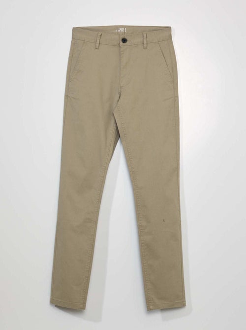 Calças chino slim  - L34 - Kiabi