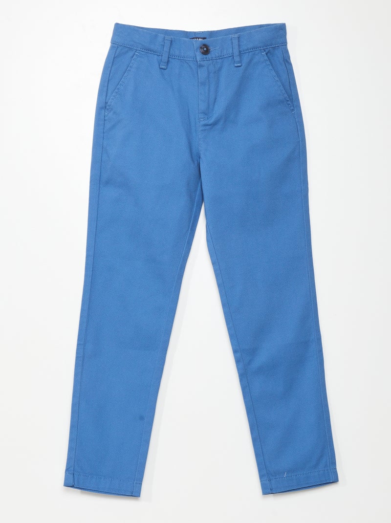 Calças chino slim AZUL - Kiabi