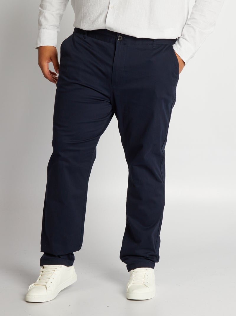 Calças chino slim AZUL - Kiabi
