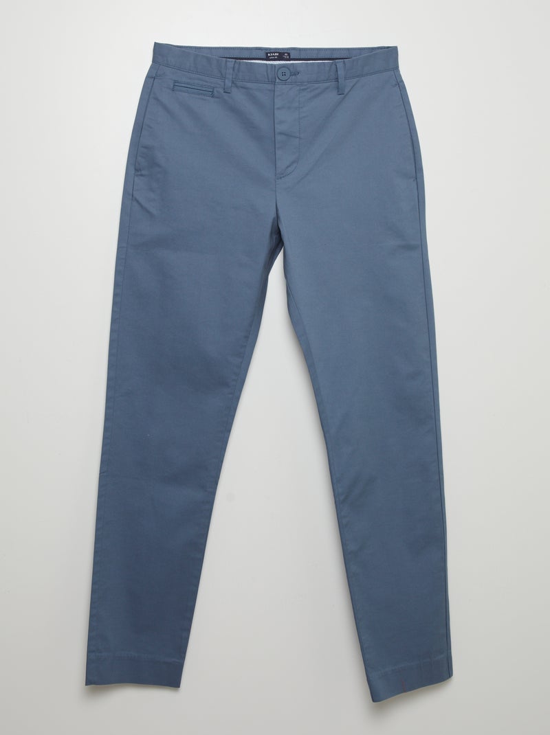 Calças chino slim AZUL - Kiabi