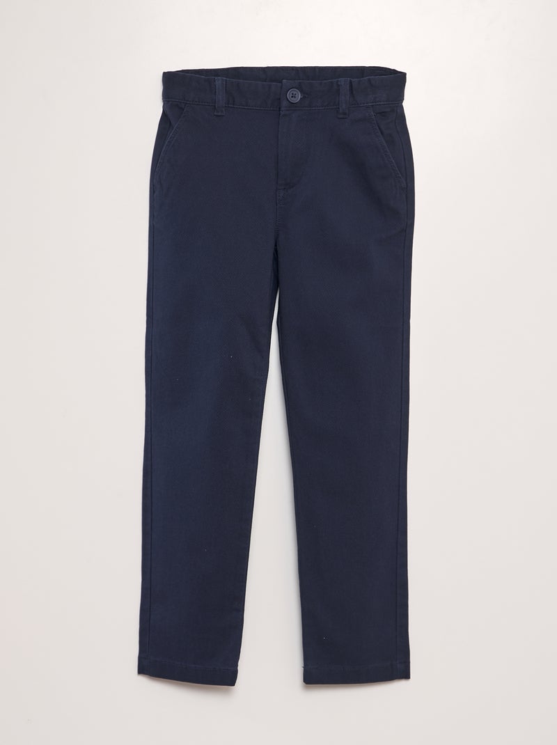 Calças chino slim AZUL - Kiabi
