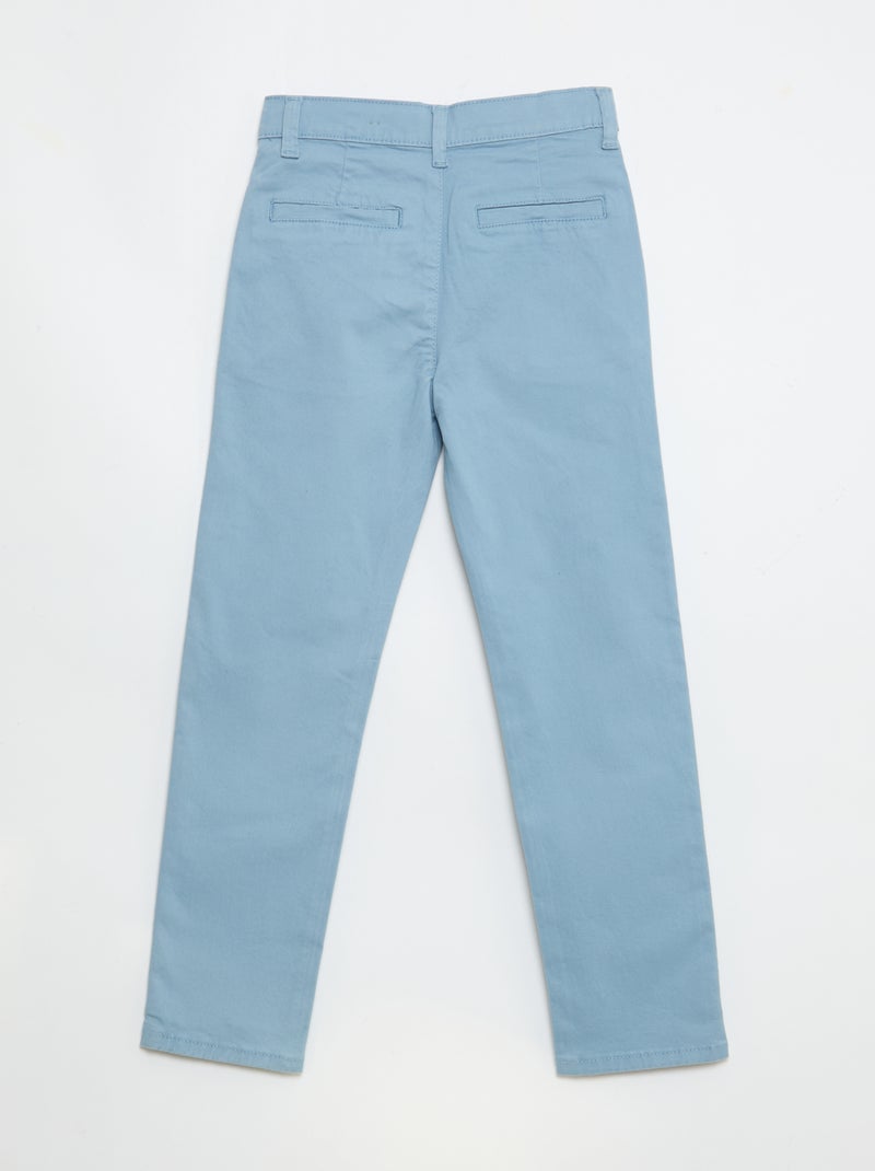 Calças chino slim Azul - Kiabi