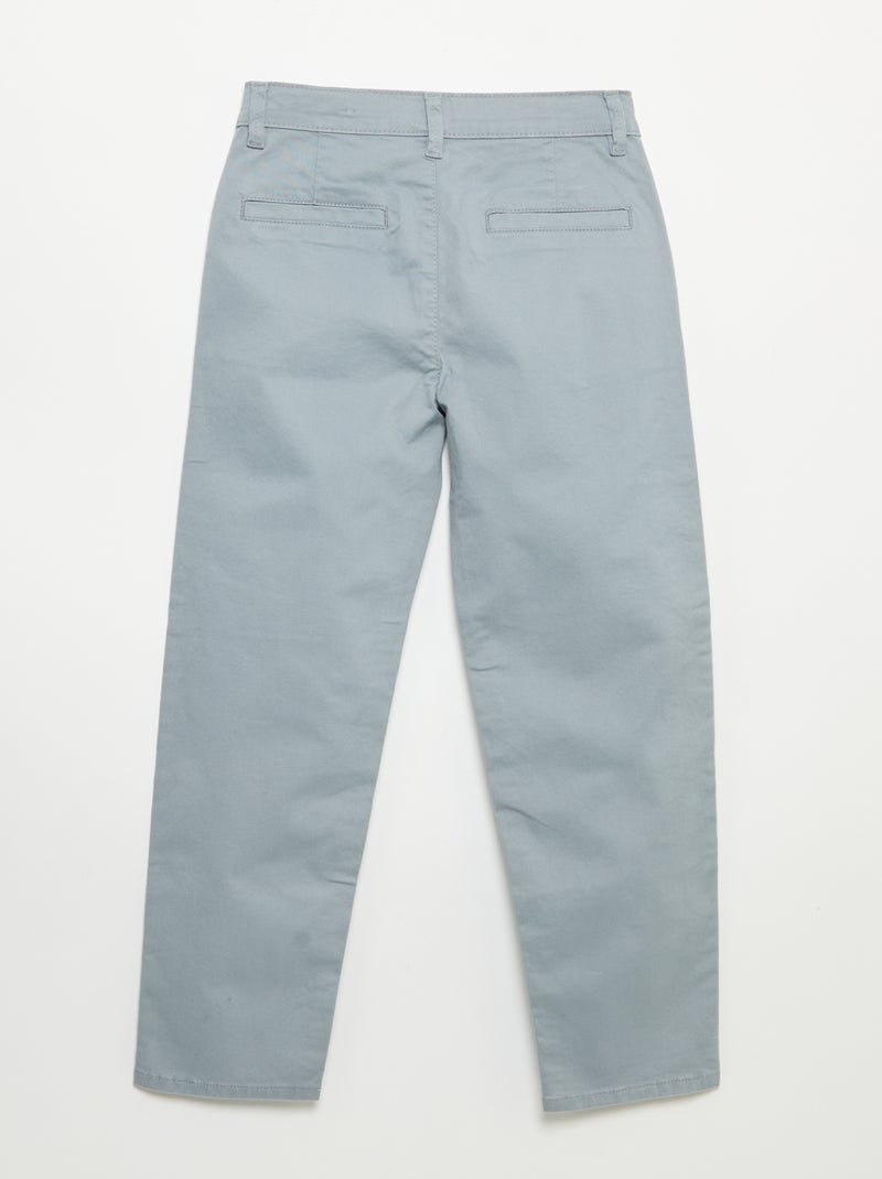 Calças chino slim Azul - Kiabi