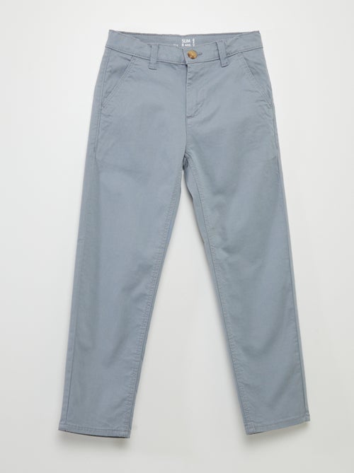 Calças chino slim - Kiabi