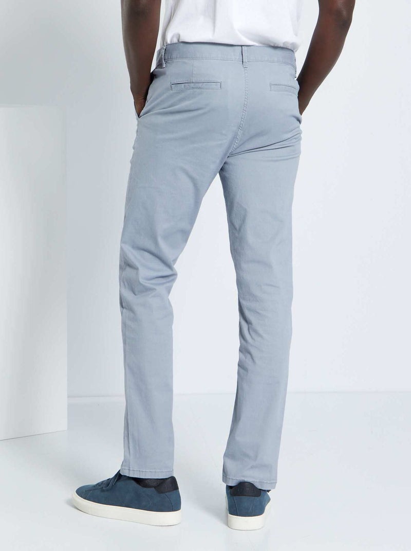 Calças chino slim AZUL - Kiabi