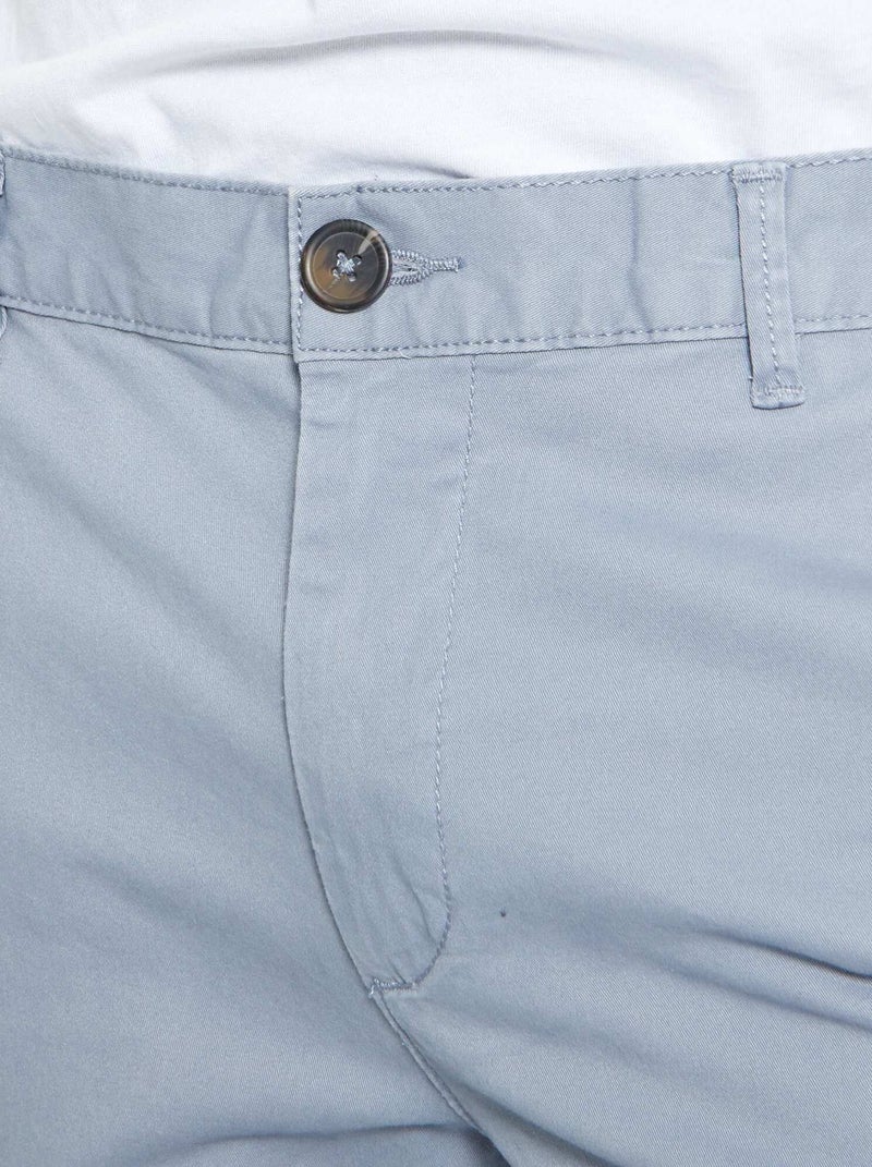 Calças chino slim AZUL - Kiabi