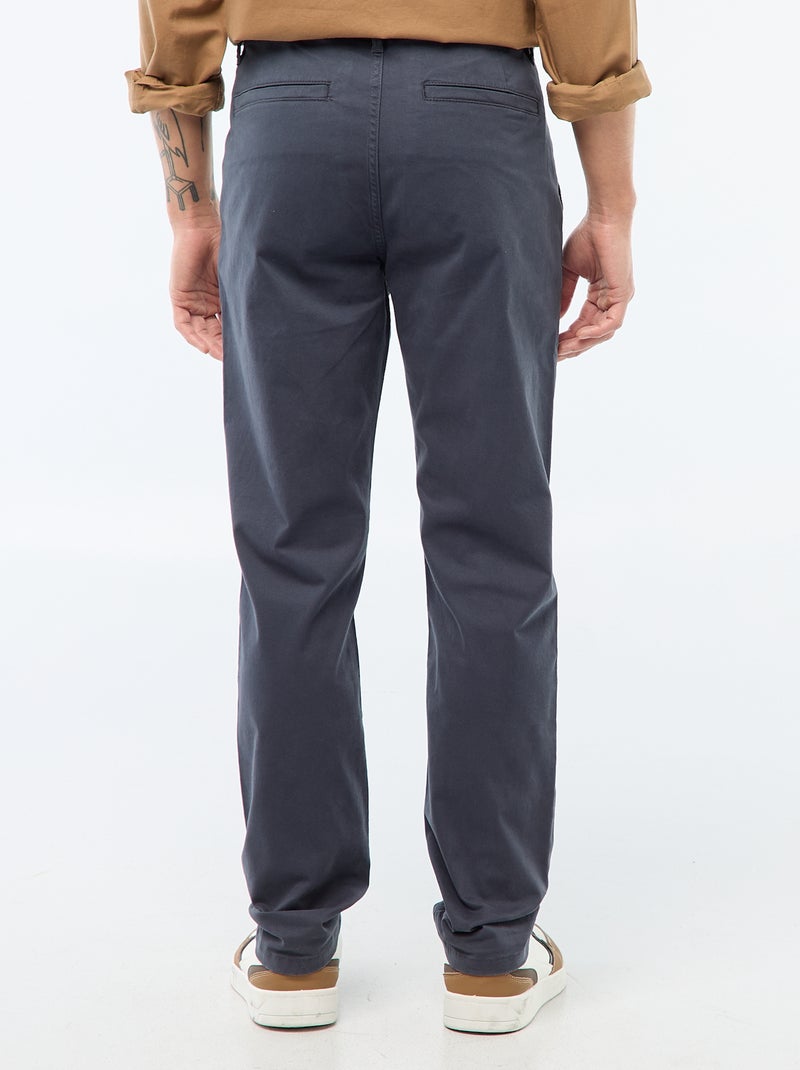Calças chino slim Azul - Kiabi