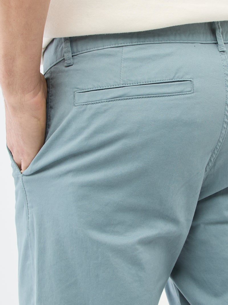 Calças chino slim Azul - Kiabi