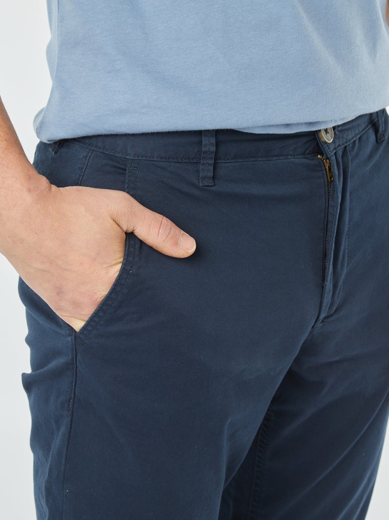 Calças chino slim azul - Kiabi