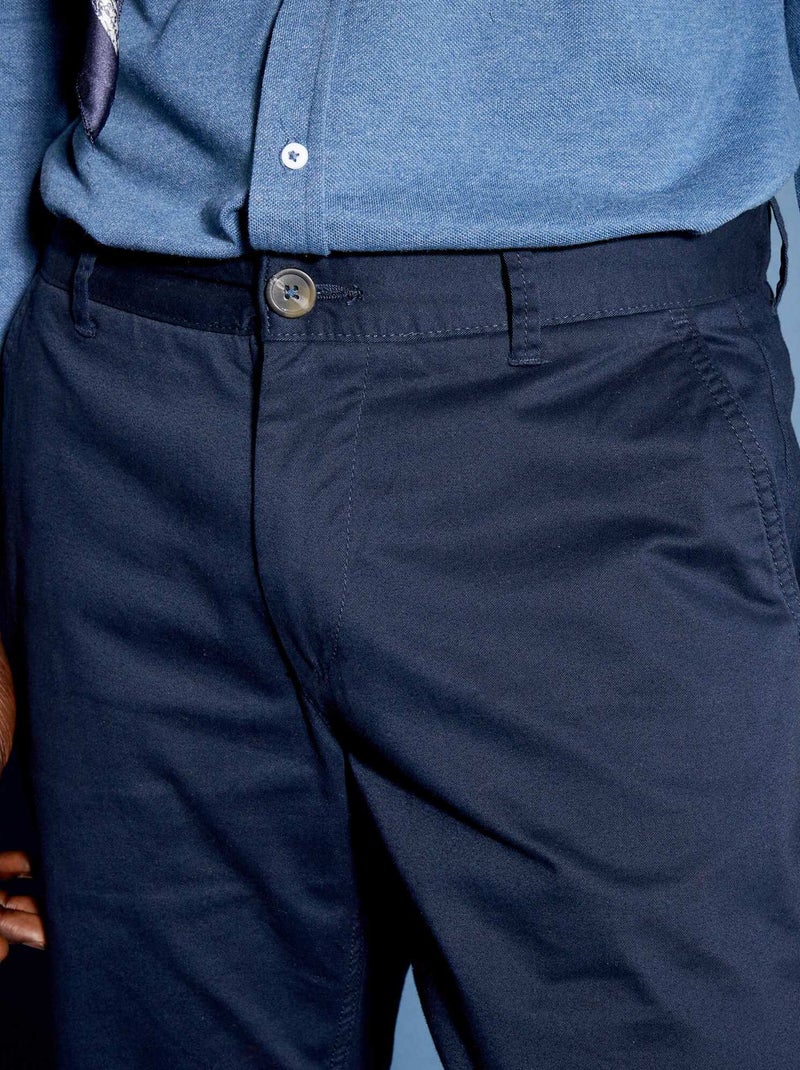 Calças chino slim azul - Kiabi