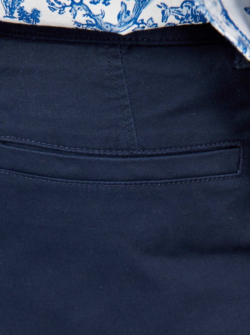 Calças chino slim azul - Kiabi