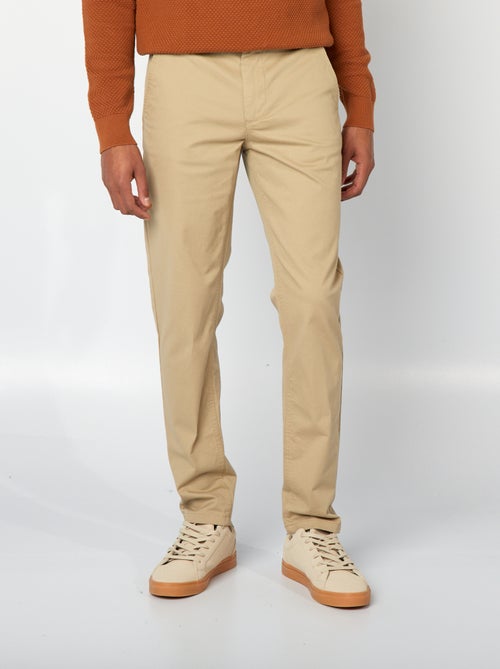 Calças chino slim - Kiabi