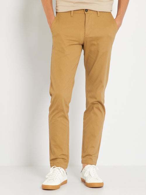 Calças chino slim - Kiabi