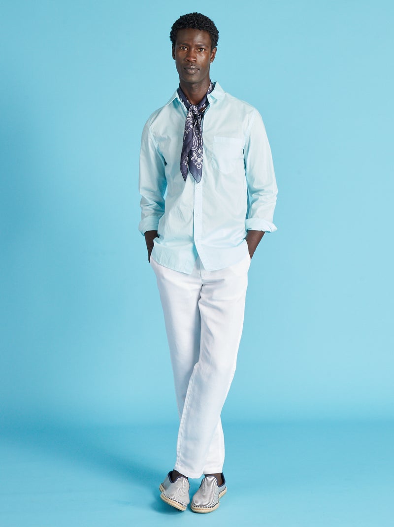 Calças chino slim Branco - Kiabi