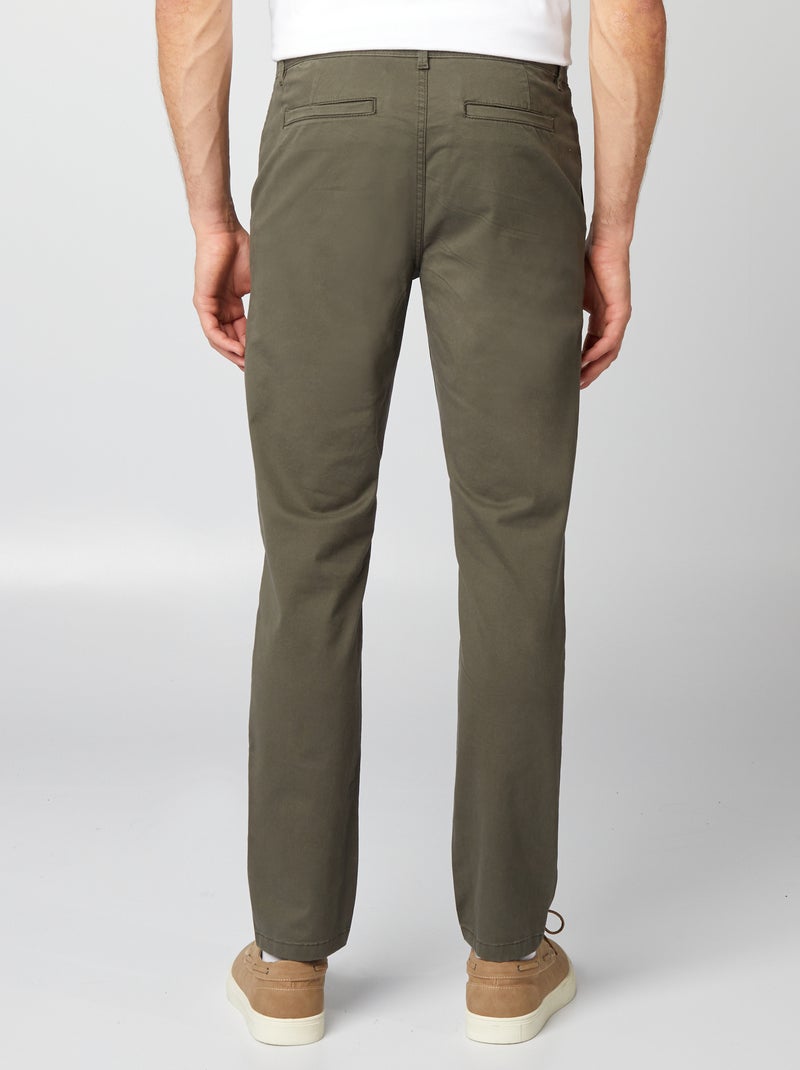 Calças chino slim CAQUI - Kiabi