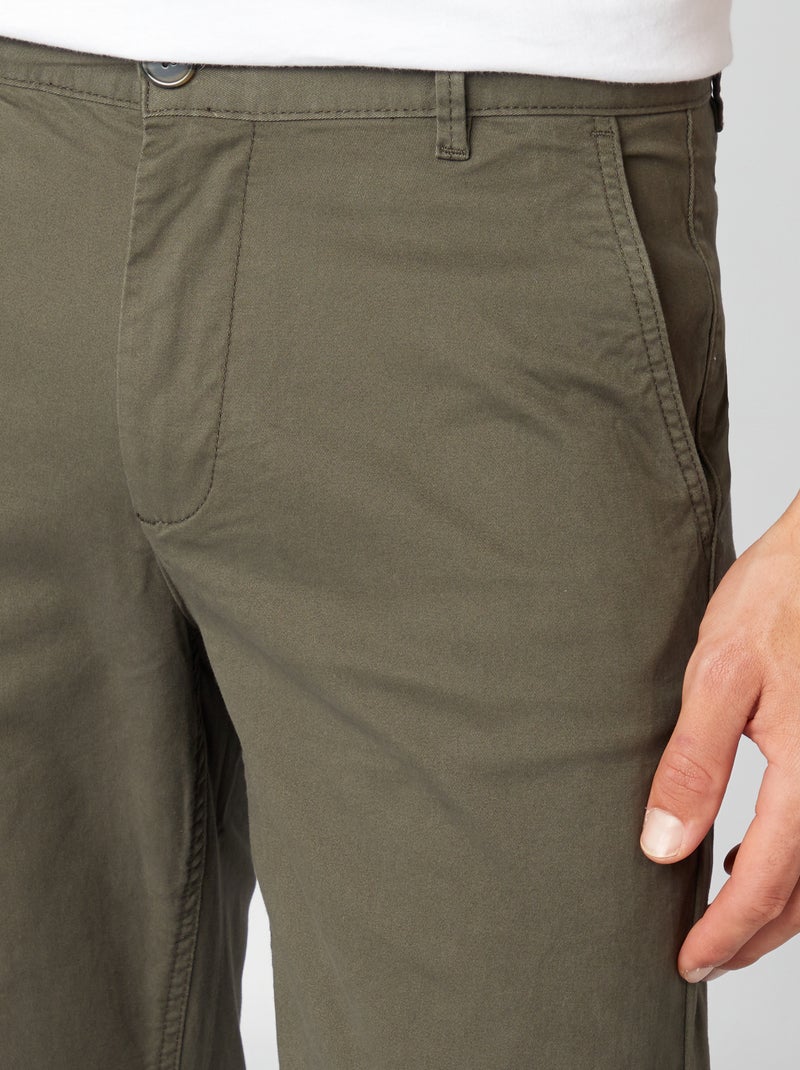 Calças chino slim CAQUI - Kiabi