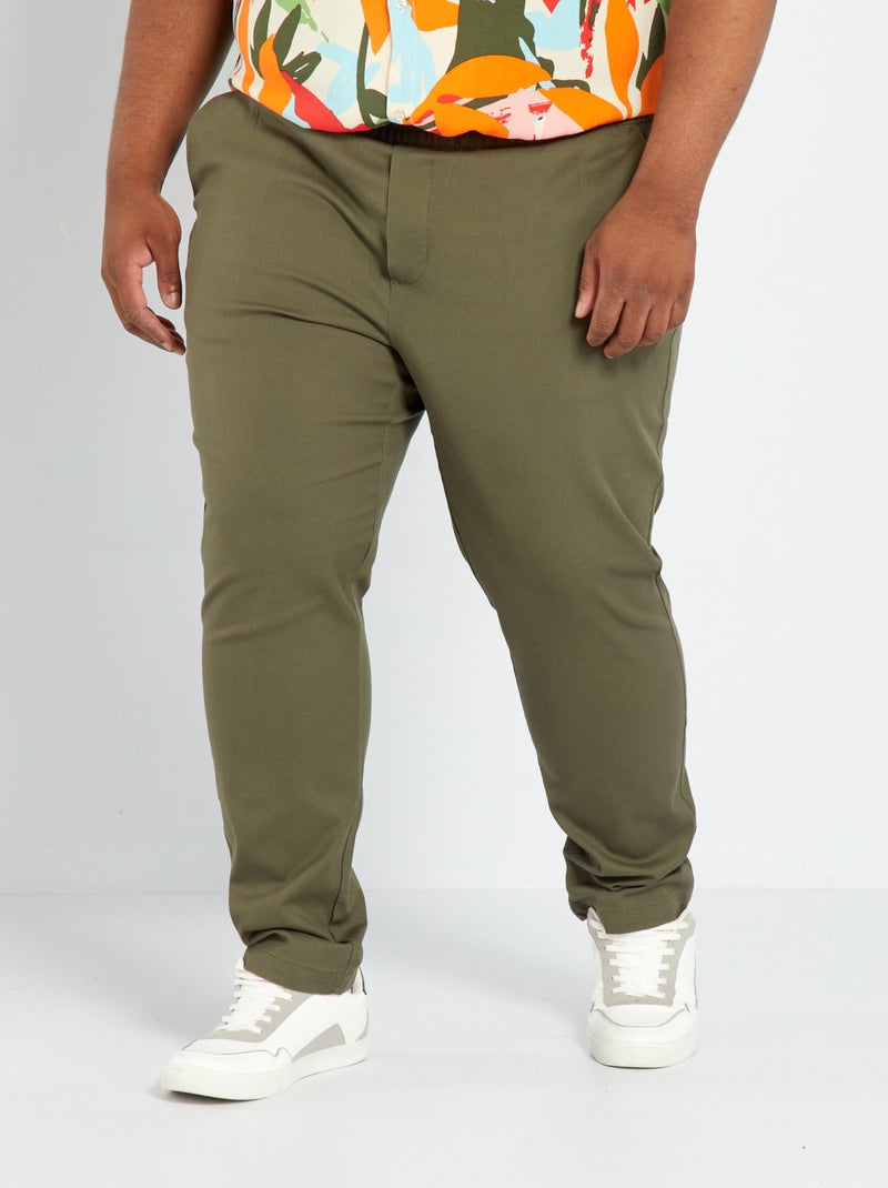 Calças chino slim CAQUI - Kiabi