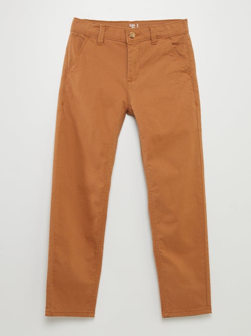 Calças chino slim - Kiabi