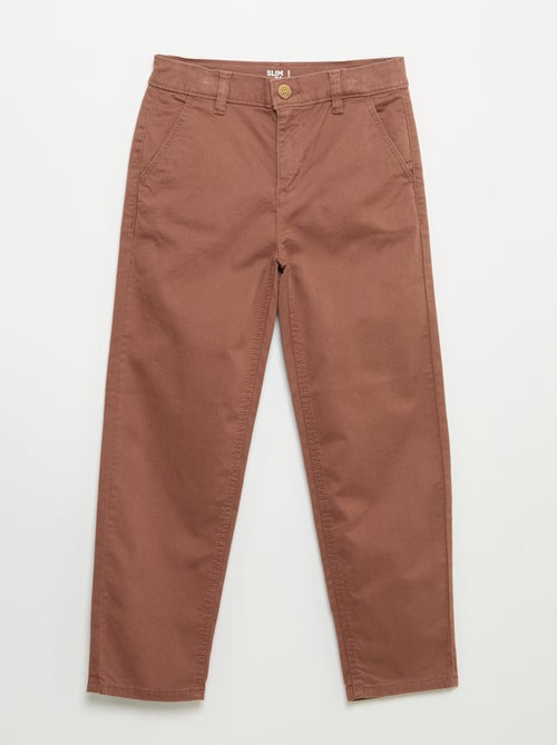 Calças chino slim - Kiabi