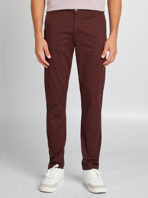 Calças chino slim - Kiabi