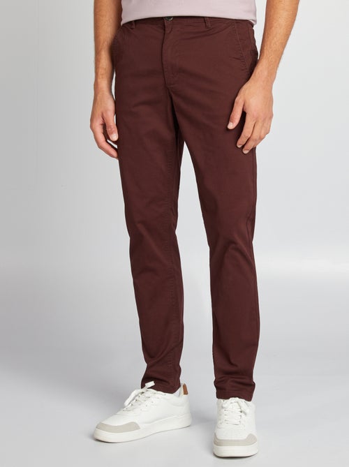 Calças chino slim - Kiabi