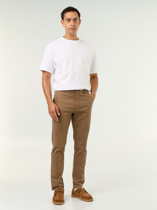 Calças chino slim - Kiabi