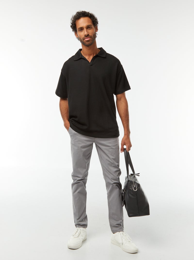 Calças chino slim Cinza - Kiabi