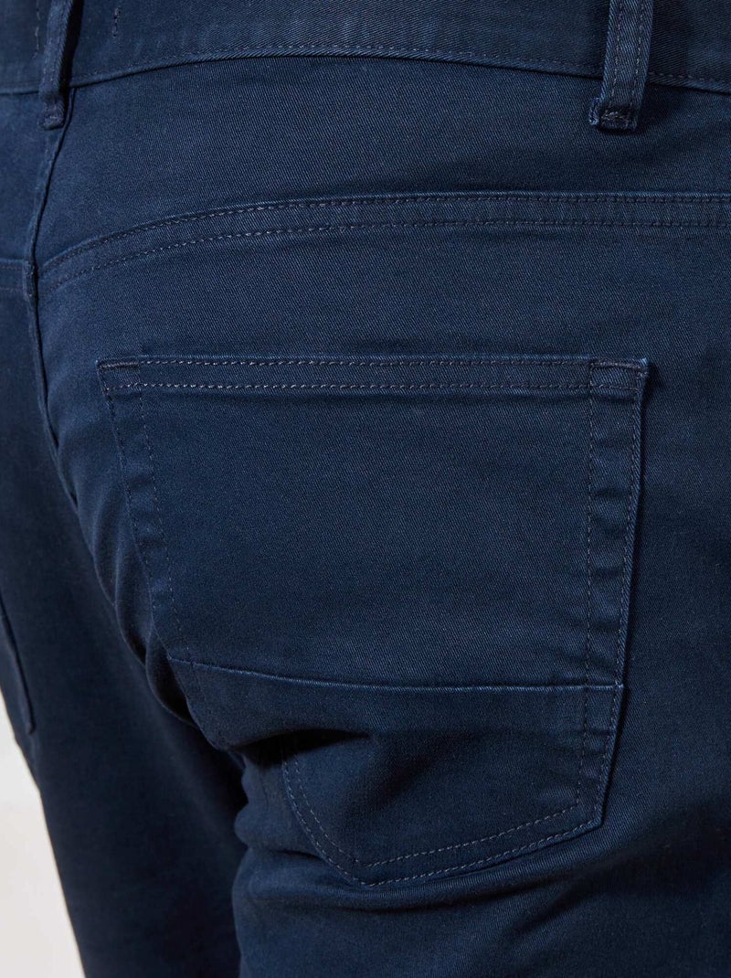Calças chino slim com 5 bolsos - L32 AZUL - Kiabi