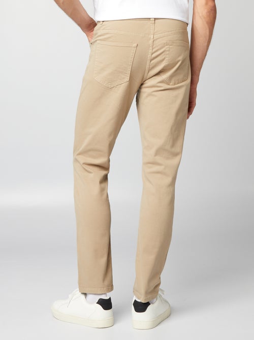 Calças chino slim com 5 bolsos - L32 - Kiabi
