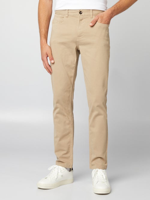 Calças chino slim com 5 bolsos - L32 - Kiabi