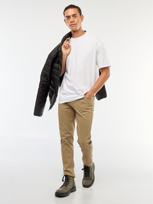 Calças chino slim com 5 bolsos - L32 - Kiabi