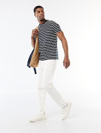 Calças chino slim com 5 bolsos - L32