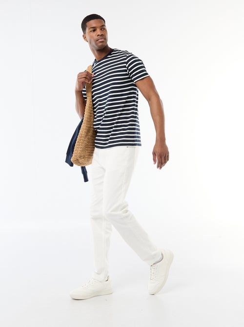 Calças chino slim com 5 bolsos - L32 - Kiabi