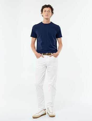 Calças chino slim com 5 bolsos - L32