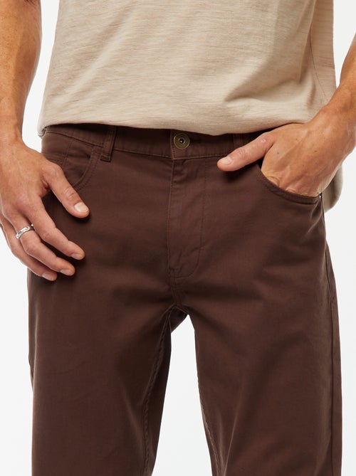 Calças chino slim com 5 bolsos - L32 - Kiabi