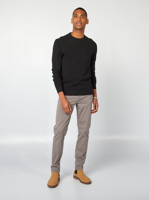 Calças chino slim com 5 bolsos - L32 - Kiabi