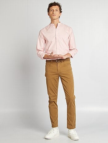 Calças chino slim com 5 bolsos - L32