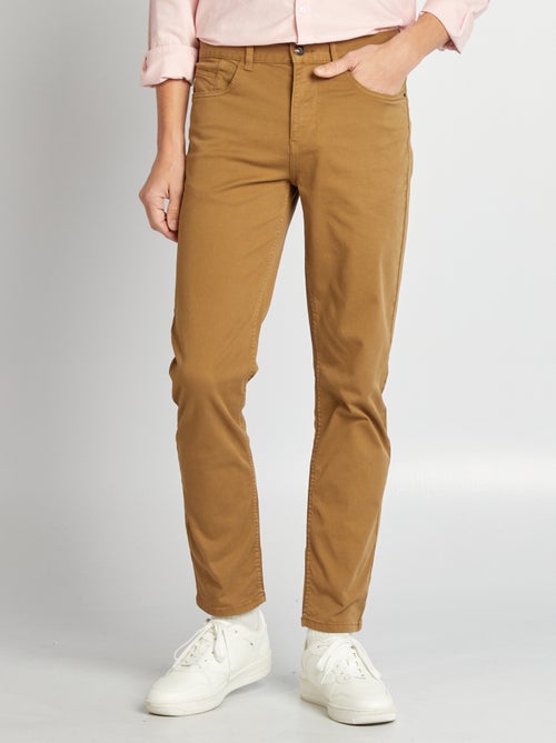 Calças chino slim com 5 bolsos - L32 - Kiabi