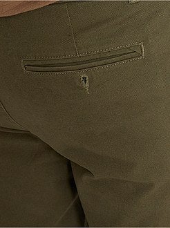 Calças chino slim com pinças - Kiabi