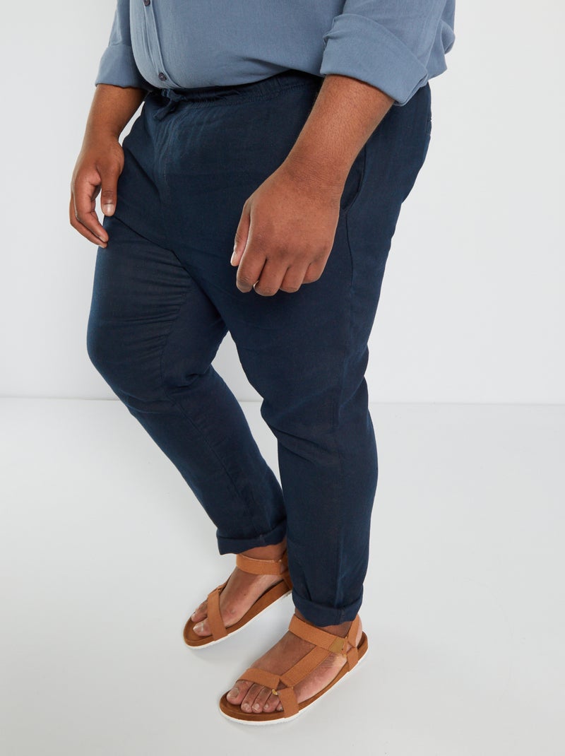 Calças chino slim fit AZUL - Kiabi