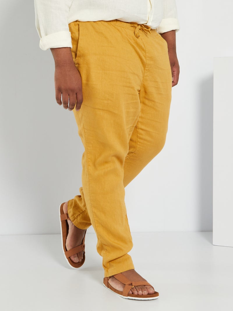 Calças chino slim fit BEGE - Kiabi
